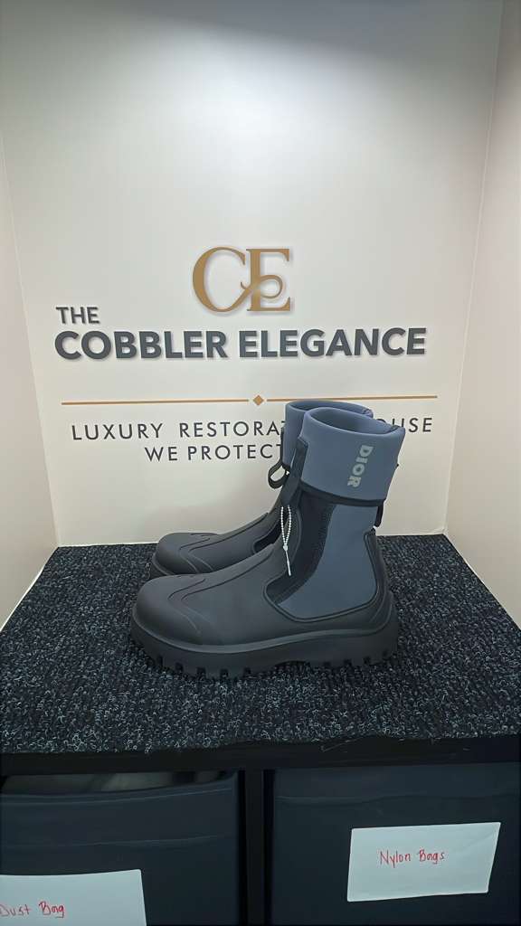 Christian Dior Explorer Boot Grey Black Side View New