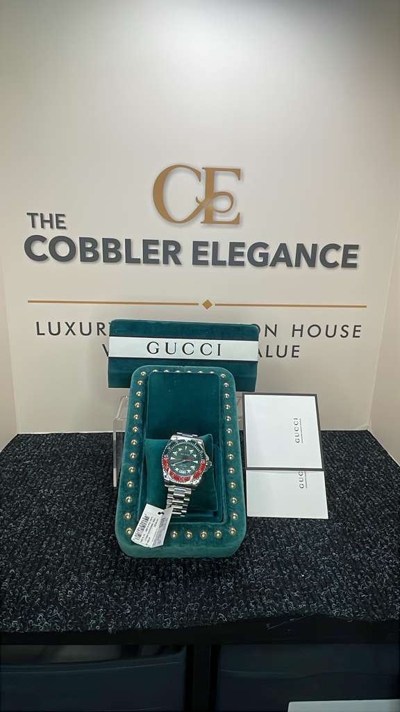 Gucci Dive Watch Green Dial Diamond Crystal Bezel New $1,390