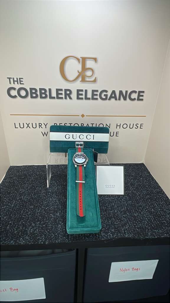 Gucci G-Timeless Watch Red Web Strap Steel Case New | $1,390