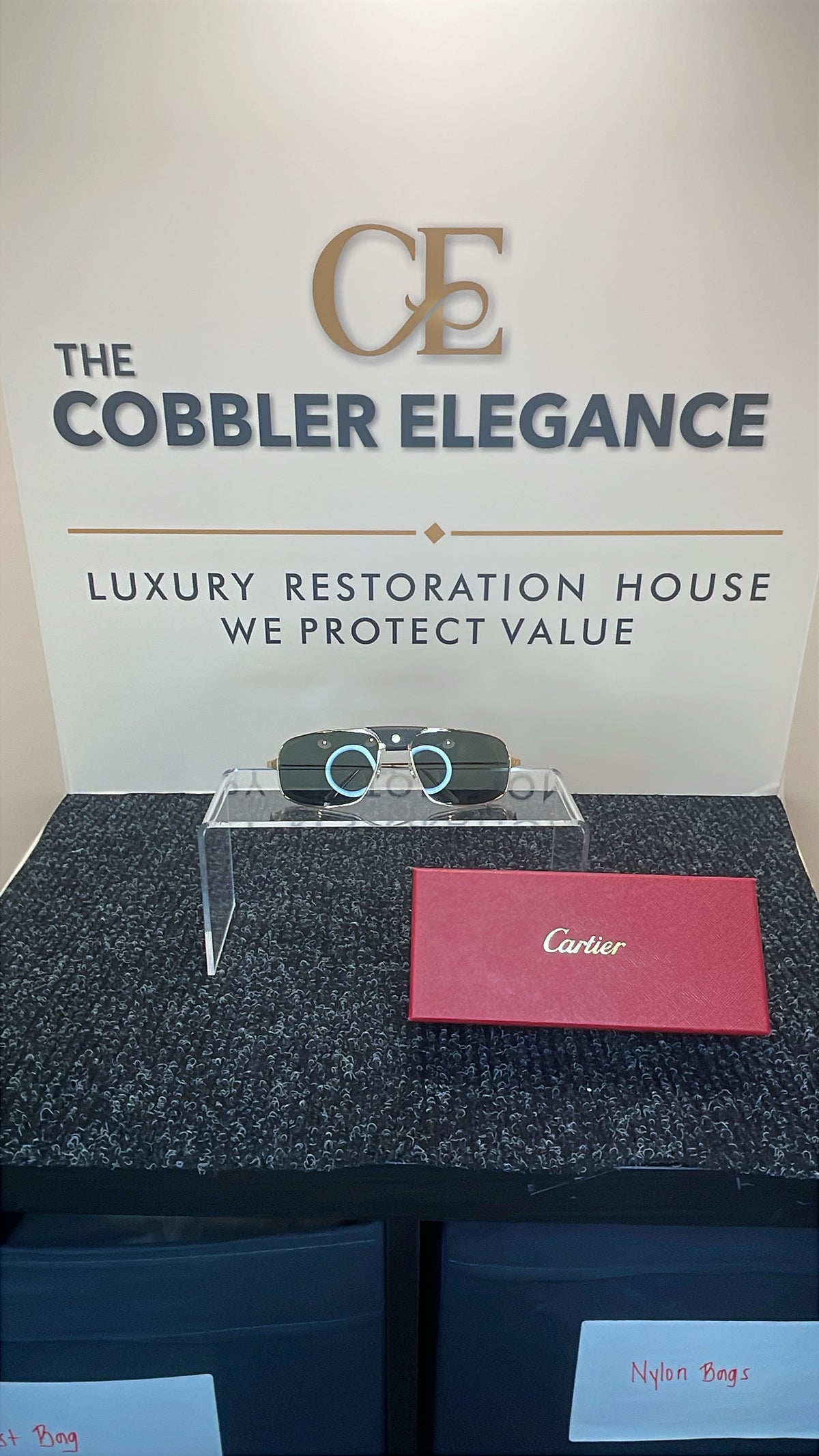 Cartier Platinum Santos Sunglasses Unworn Original | $795