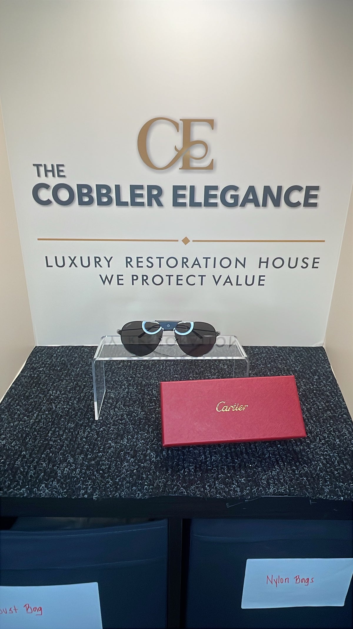 Cartier Aviator Sunglasses Black Gold Unworn Original | $795